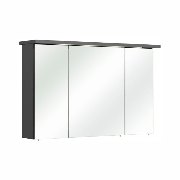 Зеркальный шкаф с LED-светильником 84-III, 115x20xH72см, антрацит