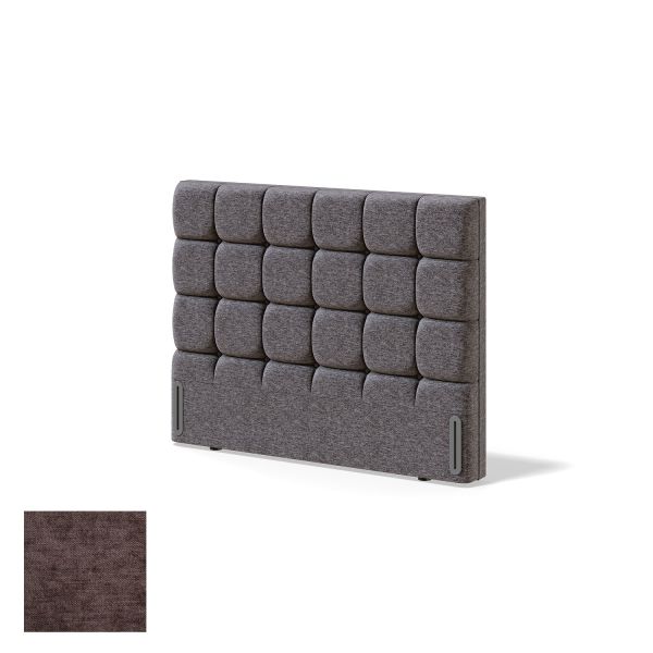 Headboard RED/BLACK CUBE CLIFF 140cm, brown
