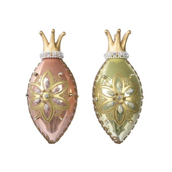 Jõuluehe GLOW CRONE H14cm, klaas, mix