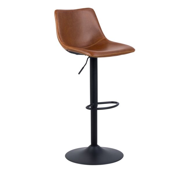 Bar stool OREGON brandy/black