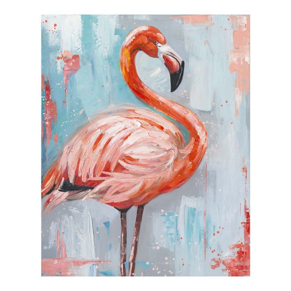 Oil painting 80x100cm, flamingo