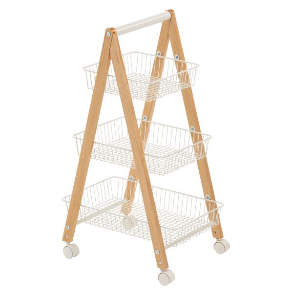 Riiul BREN_48x32xH79cm, valge