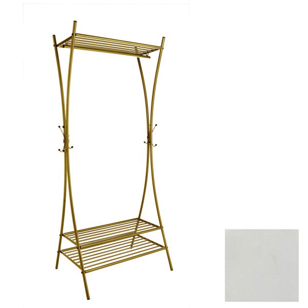 Riiulitega nagi DOUBLE XX 76x59xH176cm, metallik