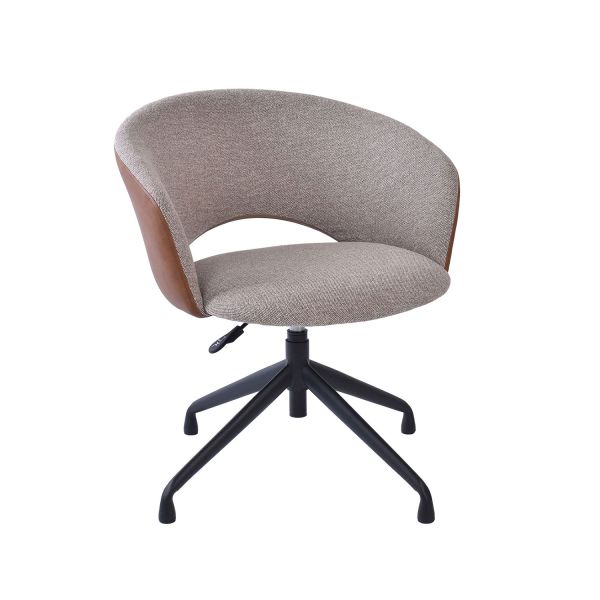 Task chair KARINA without castors, beige/light brown