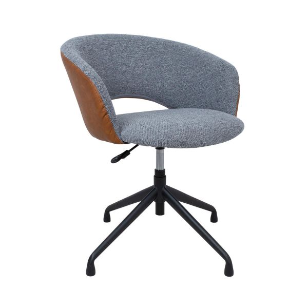 Task chair KARINA without castors, grey/light brown