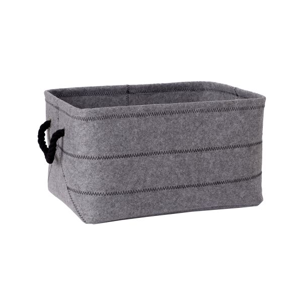 Basket MAX FELT-1, 44x32xH24cm, light grey