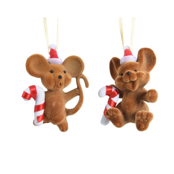 Jõuluehe SHINE CANDY MOUSE 9cm, mix