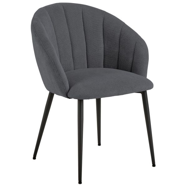 Dining chair with armrest DANIELLA grey