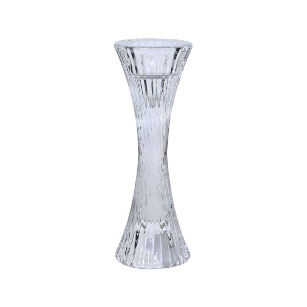 Candlestick SHINE GLASS H13,3cm, clear