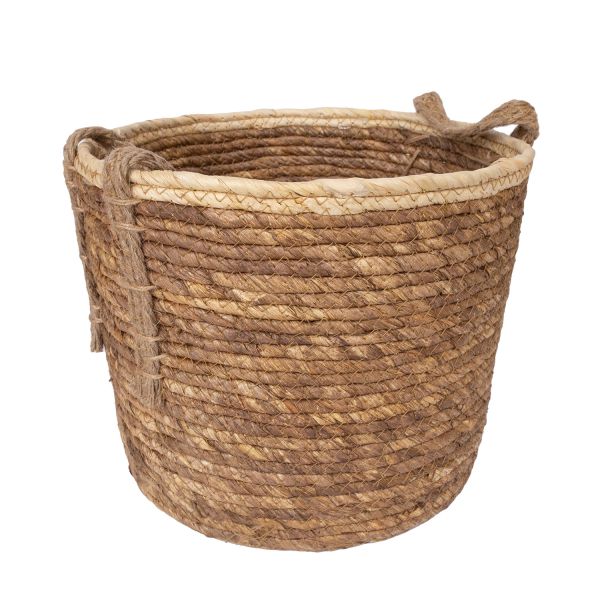 Basket BALI-2, D28xH24cm, natural