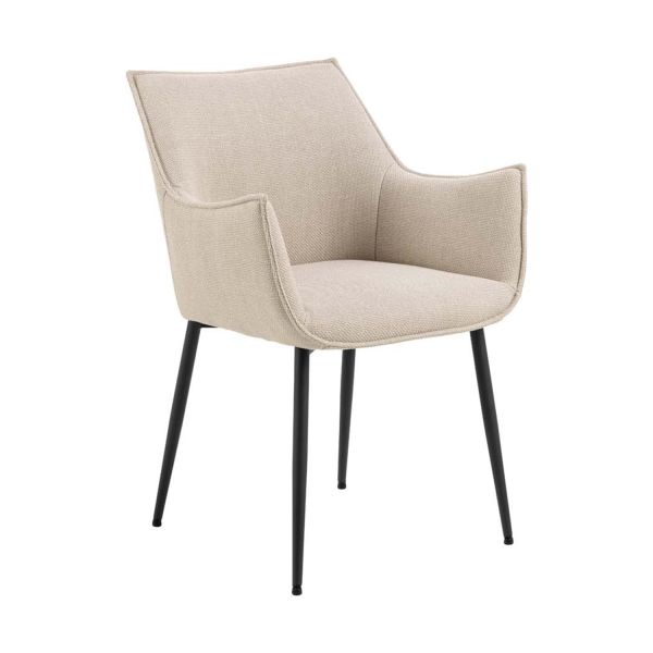Dining chair BONITA with armrest, beige