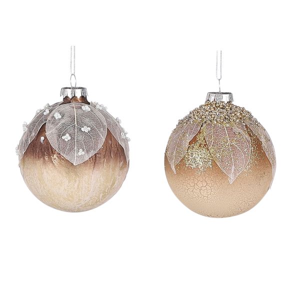 Jõuluehe GLOW BALL D8cm, klaas, mix