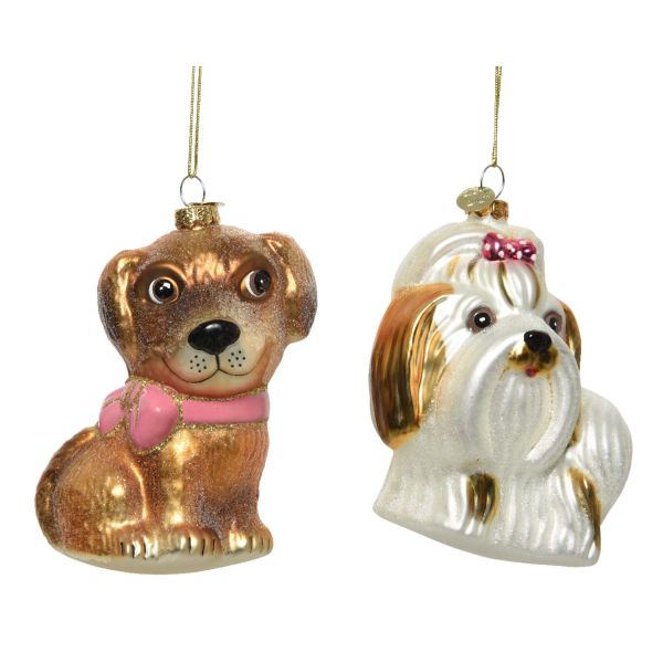 Jõuluehe GLOW DOG H12,8cm, klaas, mix