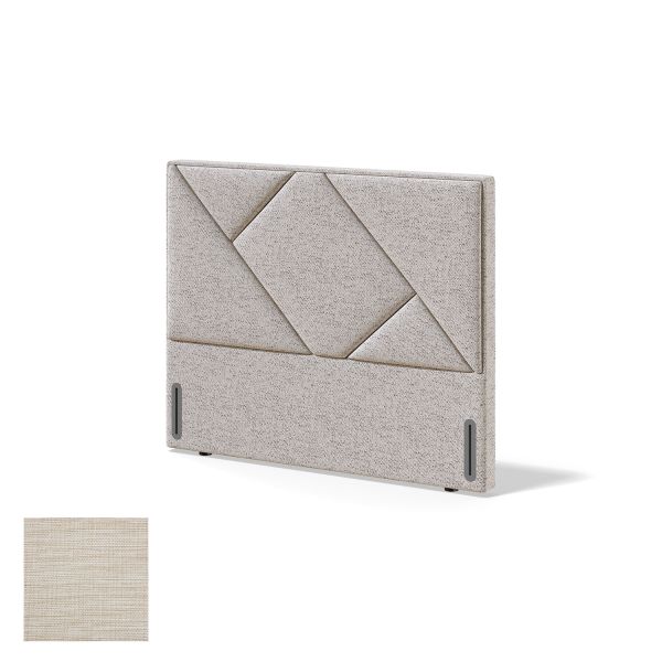 Headboard RED/BLACK GEOMETRY VERANO 160cm, light beige