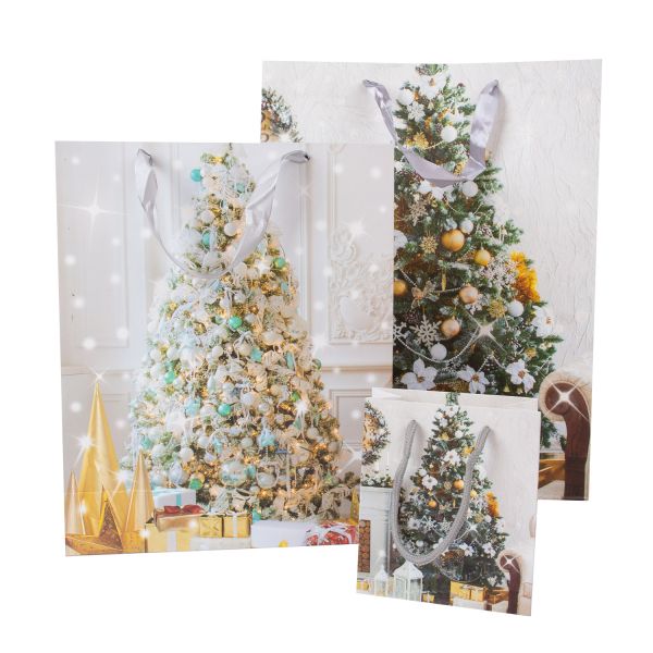 Kinkekott XMAS TREE-1, 12x14x6cm, mix