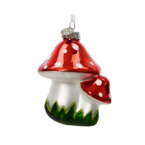 Jõuluehe GLOW MUSH H7,5cm, klaas