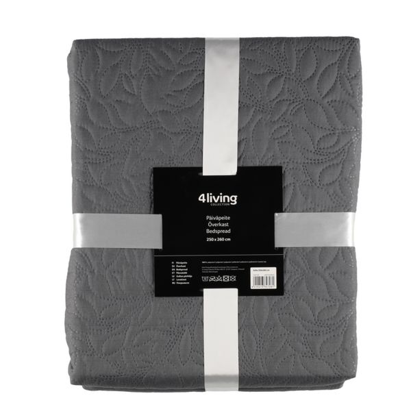 Bedspread SOFIA 250x260cm, grey