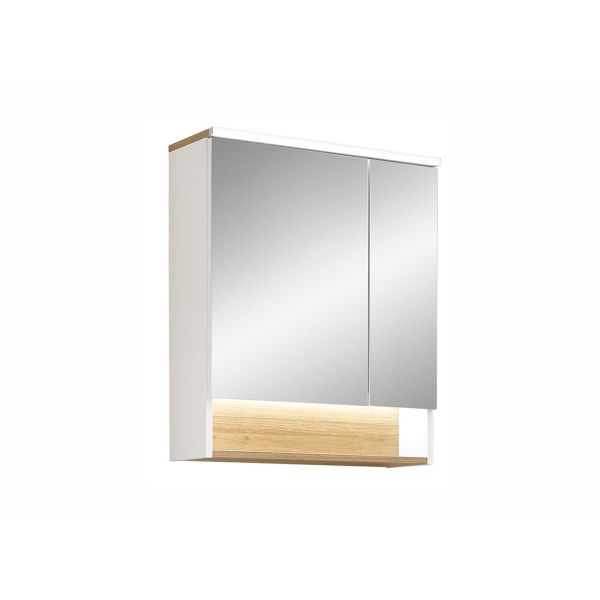 Зеркальный шкаф PELIPAL матовый белый/дуб