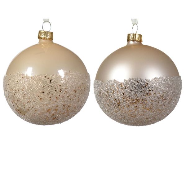 Jõuluehe GLOW NOW D8cm, klaas, pärl mix