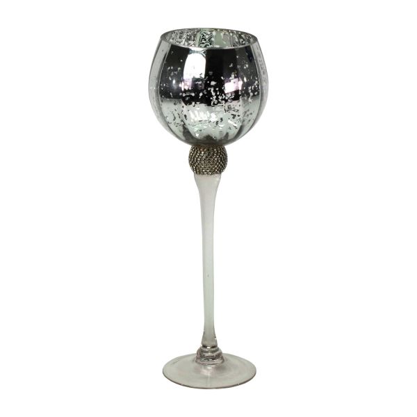 Candle holder BLUSH H35cm, silver