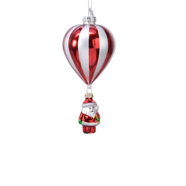 Jõuluehe ÕHUPALL, triipudega, H15cm