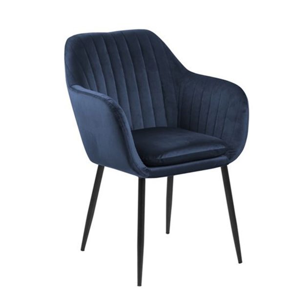 Armchair EMILIA dark blue/black