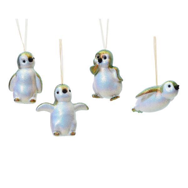 Jõuluehe SHINE PENGUIN 8,6cm, mix