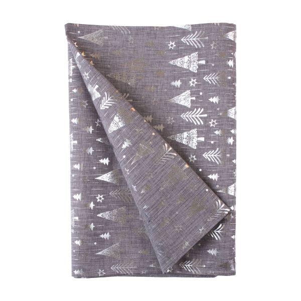 Table mat GLORY 45x180cm, silver