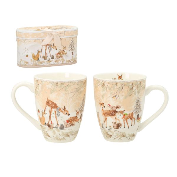 Кружки MIA DEER 2 шт. H10,5см 340мл, в подарочной коробке