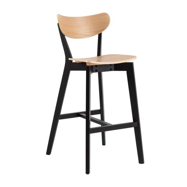 Bar stool ROXBY natural/black