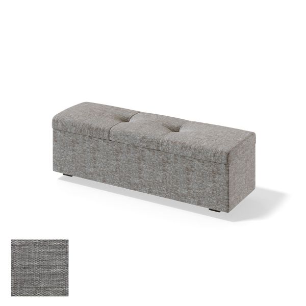 Storage box for continental bed RED/BLACK ULVASEN MANGO 180cm, light grey