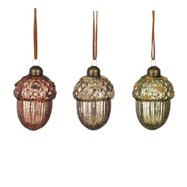 Jõuluehe GLOW CONE H9cm, klaas, mix