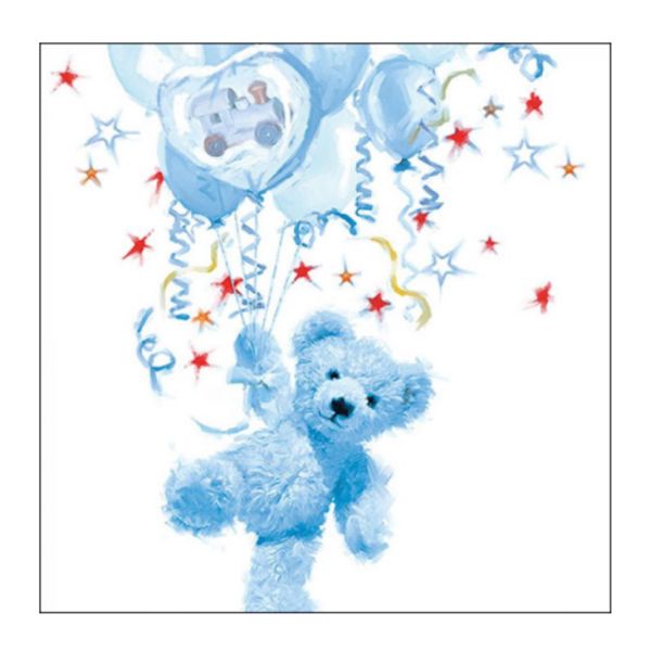 Napkins 33x33cm, Teddy Blue