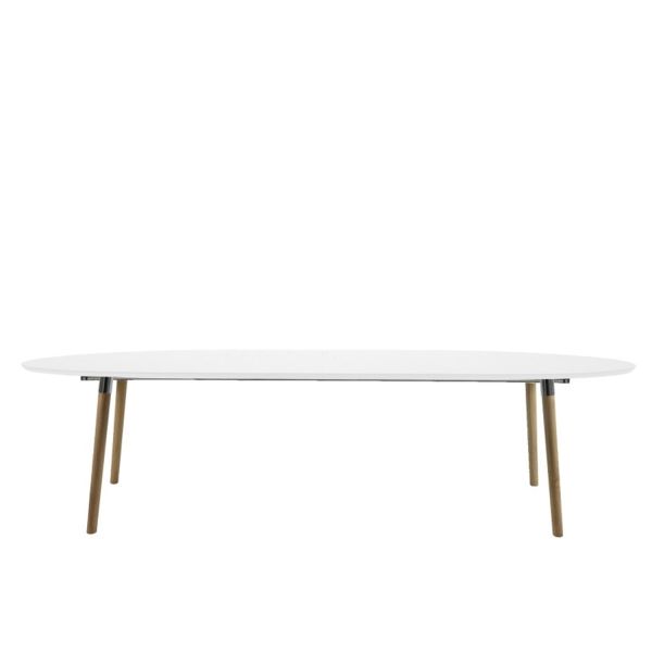 Dining table BELINA 170/270x100xH74cm, white
