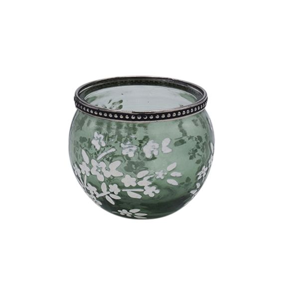 Candle holder SAKURA H8,5cm, green