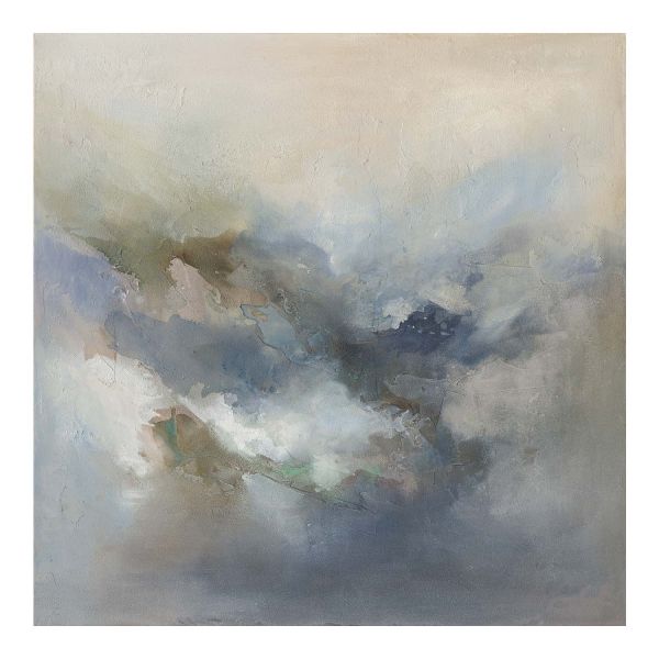 Painting with frame 100x100cm, abstract storm