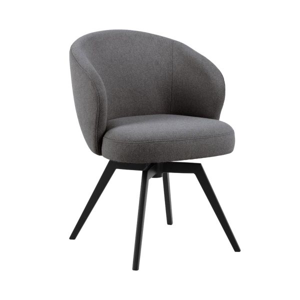 Dining chair with armrest DARLENE grey