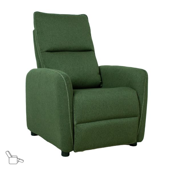 Tugitool ZAC push back recliner, roheline