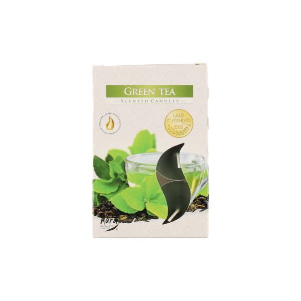 Teeküünlad, roheline tee, 6tk