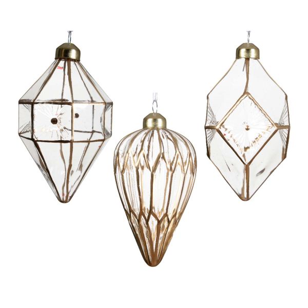 Jõuluehe GLOW SHAPE D12cm, klaas, mix