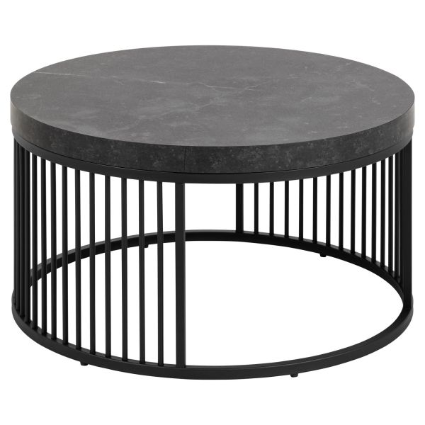 Coffee table STRINGTON D65xH35cm, black
