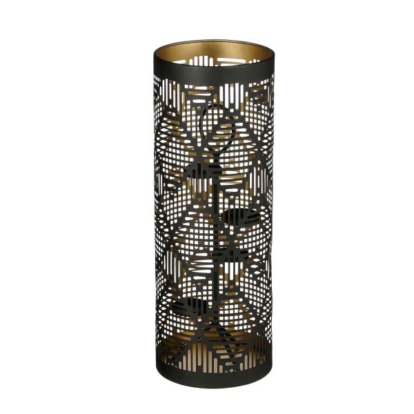 Candleholder SHINE PILLAR D23xH60cm black/gold