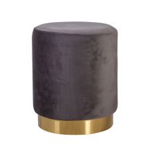 Пуф LA PERLA D35xH42см, материал покрытия: бархатная ткань, цвет: серый