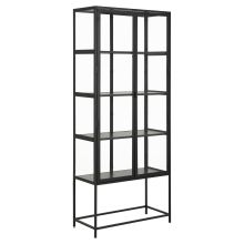 Шкаф-витрина SEAFORD 77x35xH185,6cm, черный