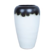 Põrandavaas TITAN STONE H60cm, tumepruun/valge