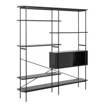 Книжный шкаф ANGUS 3/5-x, 172x27xH188см, черный