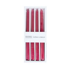 Candle CAROLA 25cm red pearl