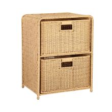 Shelf with 2 baskets BASILE 40x30xH53cm, natural