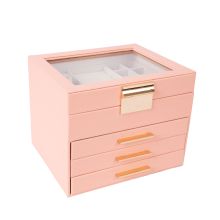 Шкатулка для драгоценностей SEZANE 22x18xH17,5см, розовая