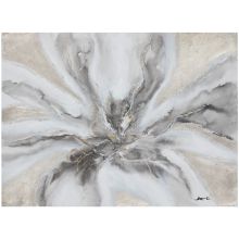 Картина маслом 90x120см, серый/бежевый 2